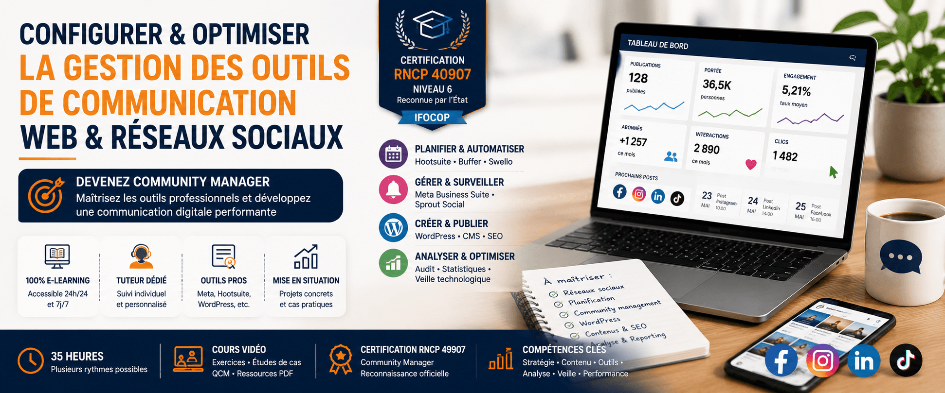 Configurer et optimiser la gestion des outils de communication Web et réseaux sociaux