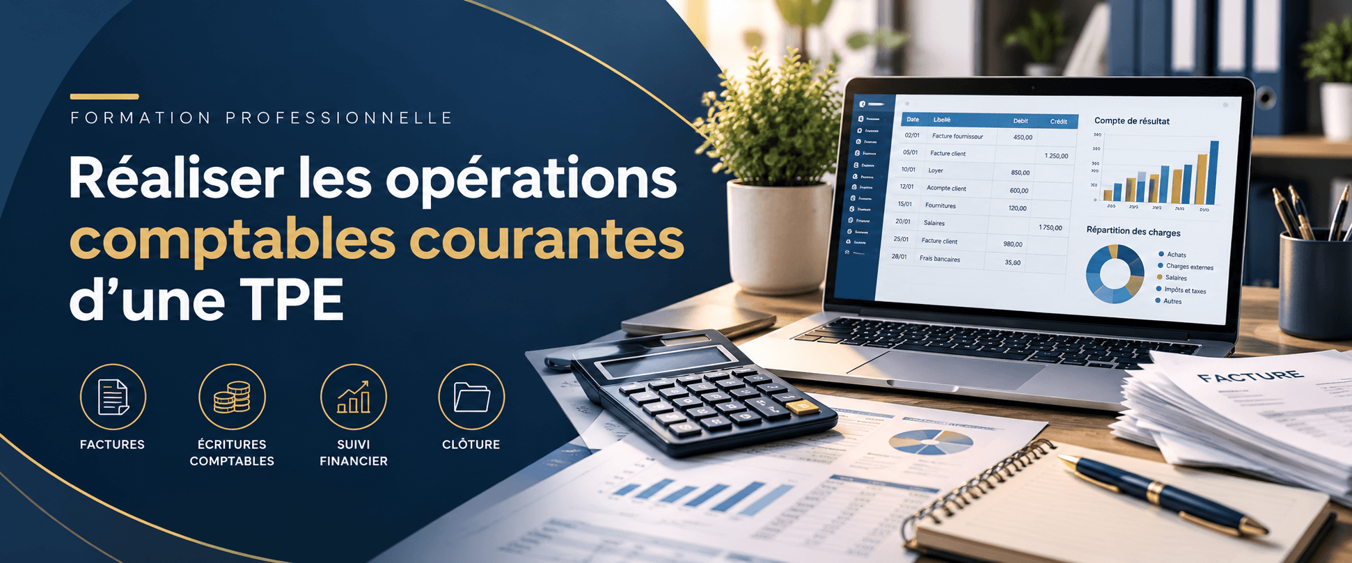 Réaliser les opérations comptables courantes d’une TPE